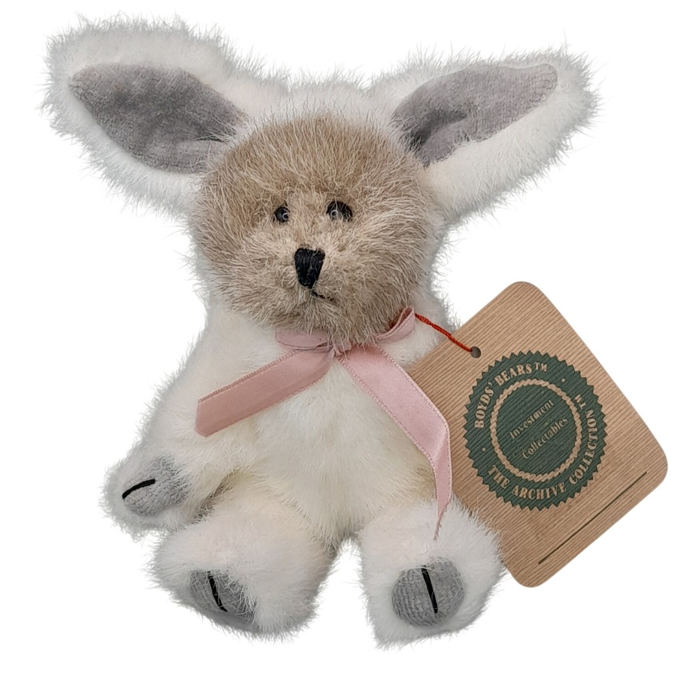 Boyds Bears Archive Collection Plush Handmade Cream Tan Faux Fur 6 Inch Vintage